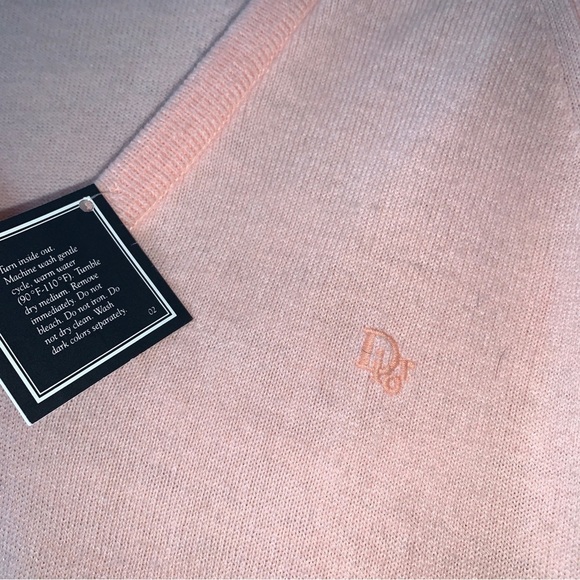 NWT Christian Dior Vintage Acrylic Mens Knit Sweater Deadstock Size Large - Picture 4 of 10
